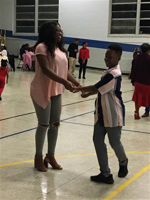 Mother and Son Dancing 