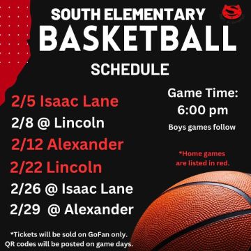 Support the Mustangs! South Elementary Basketball