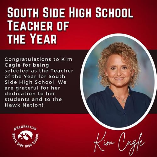 Kim Cagle is the 2024-2025 Teacher of the Year