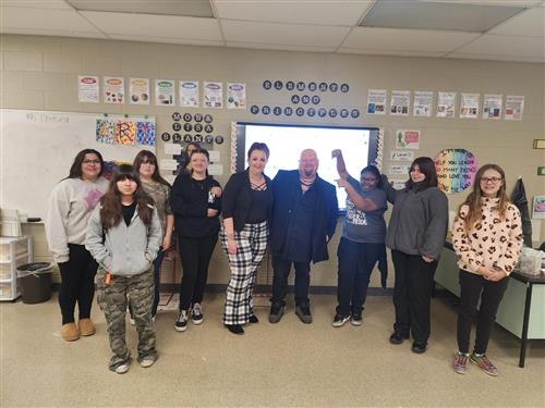 Art Club enjoys visit from artists Joshua and Rachel Blankenship!