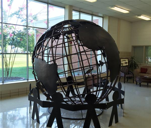 Globe in lobby of Community Montessori School Globe in lobby of Community Montessori School